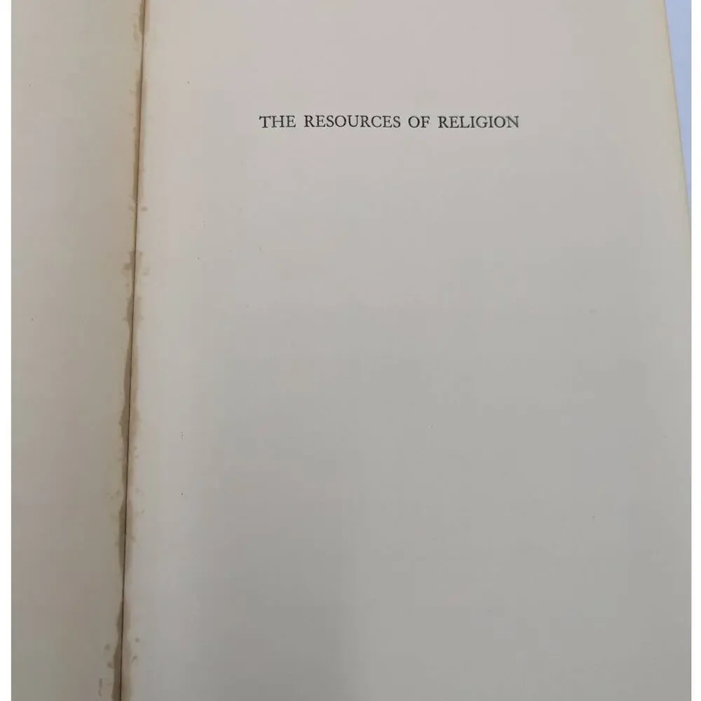 The Resources Of Religion By Georgia Harkness Methodist Theologian Vintage 1936